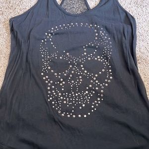 Embellished skull tank top